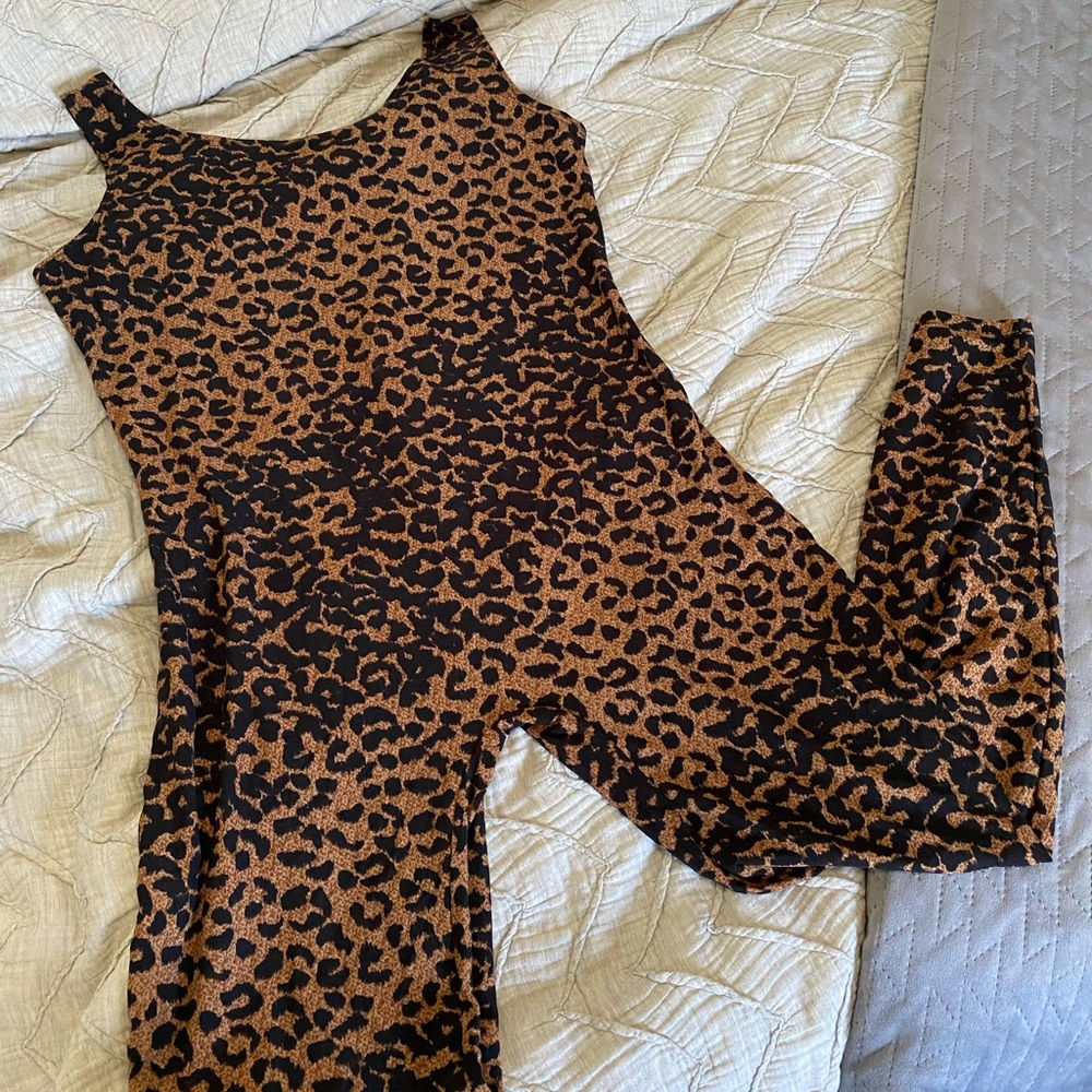 Leopard Print Unitard size 2XL